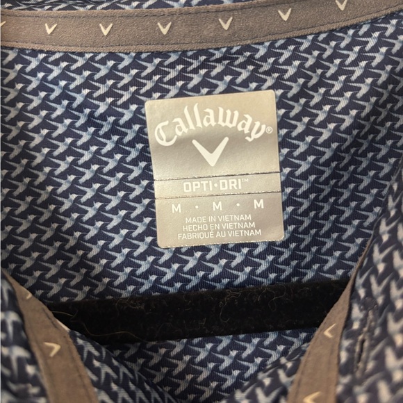 Callaway Navy Blue and White Golf Polo Shirt - Picture 3 of 4